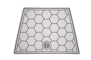 SeaDek hexagon hatch cover, non-skid custom marine flooring with hex pattern